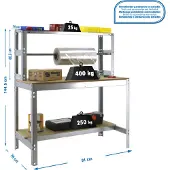 Simonwork (bancos De Trabajo) Bt4 Metaalplank 1445x910x760 Mm