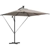Syfax Parasol Taupe 249 x 249 x 250 cm Polyester en Aluminium