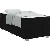 vidaXL Bedframe met matras Zwart 80 x 200 cm Stof