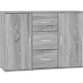 Syfax Dressoir 91x29,5x65 cm bewerkt hout grijs sonoma eikenkleurig
