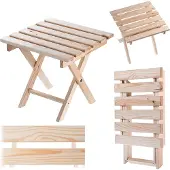 Kadax Salontafel voor ligstoelen Anjouin naturel 39 x 37 cm