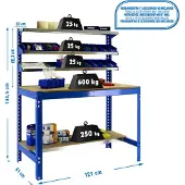 Simonwork (bancos De Trabajo) Bt1 Metaalplank 1445x1210x610 Mm