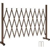 Outsunny metalen hek - 250x31x104cm - Bruin