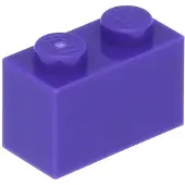LEGO 250 stuks 3004 Steenelement 1x2, basisstenen, 250 donkerpaars