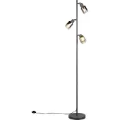 Reality Vloerlamp Cadiz, zwart, Woon-/ Eetkamer, metaal, Modern, vloerlamp