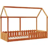 Prolenta Maison Exclusive - Kinderbed, huisbedmodel, wassgroen, 90x200 cm, grenenhout
