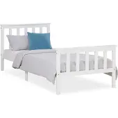 Homestyle4u Kindermeubilair: Eenpersoonsbed, kinderbed, bedframe, 90x200, wit, dagbed, houten bed
