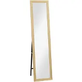 HOMCOM -Volle Spiegel-MDF-37x157cm-Bois naturel