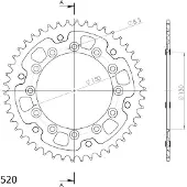 Supersprox Stealth 46d Rst2452x46blu Achtertandwiel