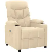 Syfax Massagestoel stof crèmekleurig