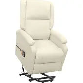 Syfax Sta-op-massagestoel stof crèmekleurig