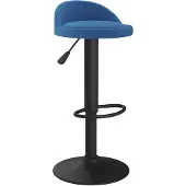 Syfax Barkruk fluweel blauw