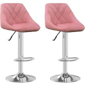 Syfax Barkrukken 2 st fluweel roze