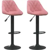 Syfax Barkrukken 2 st fluweel roze