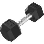 Tunturi Platinum Hexa Dumbbell - Rubber - 1x 8kg - Zwart