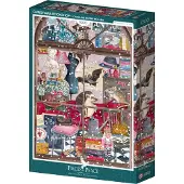 Pieces & Peace Kerstboekhandel – Puzzel van 1000 stukjes