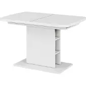 Vicco Eettafel Fenaro, Wit, 120-160 x 80 cm met open compartimenten
