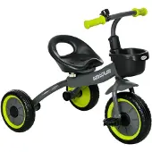 AIYAPLAY Kinderdriewieler - Metaal - 70,5x53x58cm - Zwart