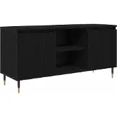 Syfax TV-kast Zwart Eiken 104 x 35 x 50 cm Bewerkt hout