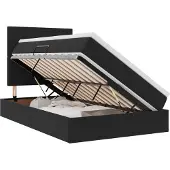 vidaXL Opslag bed met matras met hoofdeinde Zwart 120 x 200 cm Fluweel