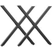 HOMCOM - Tafelpoot - Staal - 70x8x72cm - Zwart