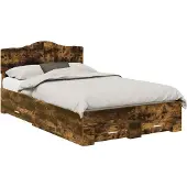 Syfax Bedframe met lade Gerookt eiken 120 x 200 cm Bewerkt hout