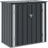 vidaXL Tuinopslagdoos Zwart 101,5 x 57 x 100,5 cm Staal