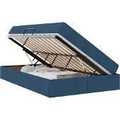 vidaXL Opbergbed met matras met matras Blauw 120 x 190 cm Polyester
