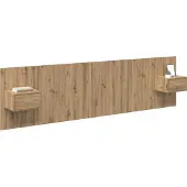 vidaXL Hoofdeinde Met Kast 3 pcs Artisan Eiken Bewerkt hout
