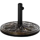 Outsunny Parasolvoet met middenpaal - Kunststof - 48x48x34cm - Goud