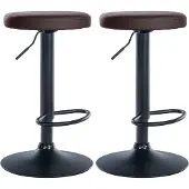 CLP 2x Barkruk Ponte - kunstleer, zwart frame - Wit