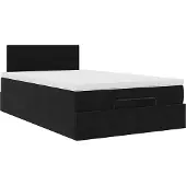 Syfax Ottoman bed met matras 120x200cm fluweel zwart