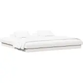 Syfax Bedframe Wit 200 x 200 cm Massief grenenhout
