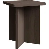 Selsey Qubeo – Salontafel 42 cm, vierkant met kruisframe, essenlook bruin