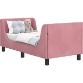 Syfax Peuterbedframe met hoofdbord Roze 70 x 140 cm Fluweel