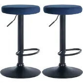 CLP 2x Barkruk Ponte - fluweel, zwart frame - Groen