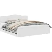 Syfax Bedframe met lade met opslag Wit 180 x 200 cm Ingenieurshout