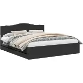 Syfax Bedframe met lade met opslag Zwart 200 x 200 cm Ingenieurshout