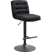 CLP Barkruk Damar - bekleding: zwart, frame: crème