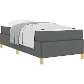 vidaXL Bedframe Donkergrijs 100 x 200 cm Stof
