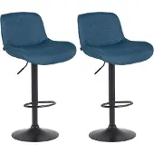 Eco Max Set van 2 barkrukken, model Solon, zwart