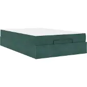 Syfax Bedframe met matras 2 st Groen Fluweel