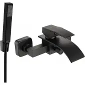 Mexen Aries R77 badkraan met doucheset, zwart - 74483R77-70