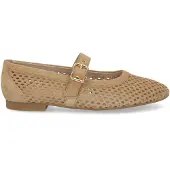 Paul green Ballerina met riempjes donkerbeige
