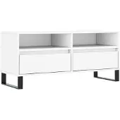 Syfax Tv-meubel 100x34,5x44,5 cm bewerkt hout wit