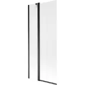 Mexen Flip badwand 2-delig 80 x 150 , mat, zwart - 894-080-101-70-30