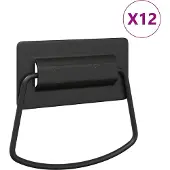 Syfax Kast Handvatten 12 st Zwart 85 x 45 mm Metaal