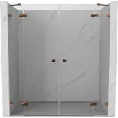 Mexen Lunar Duo draaideur douchedeur 180 , transparant, roze goud - 834D-180-000-60-00