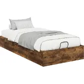 Syfax Ottoman Bedframe Gerookte Eik 90 x 190 cm Geconstrueerd hout