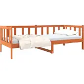 Syfax Bedframe met hoofdeinde Wasbruin 90 x 190 cm Massief grenenhout